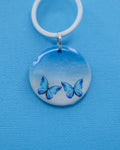 Blue Butterfly Duo Tag