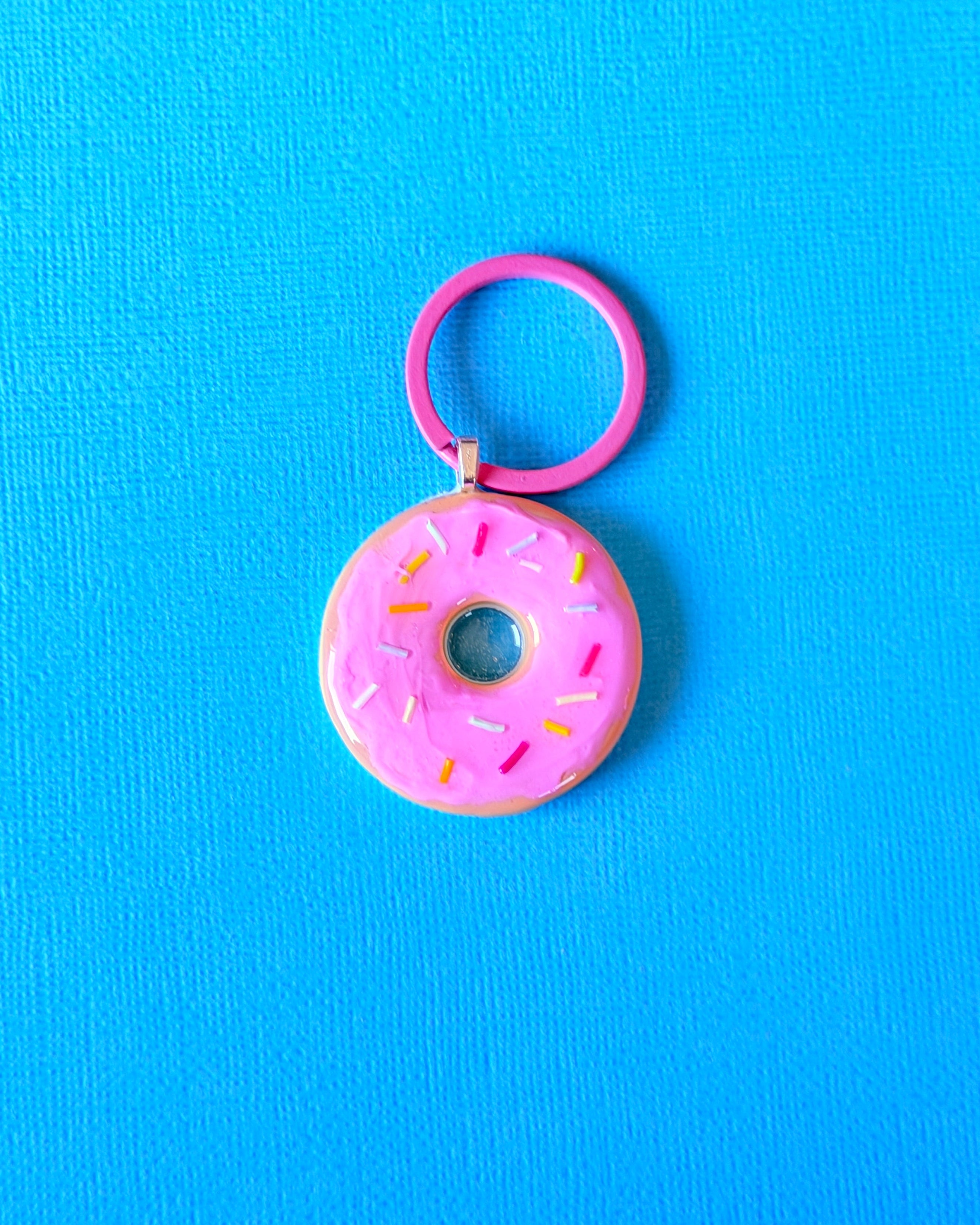 Pink Donut Dog Tag